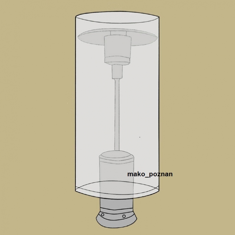 Pokrowiec na ogrzewacz ogrodowy gazowy długi na ogrzewacz gazowy GRZYBEK